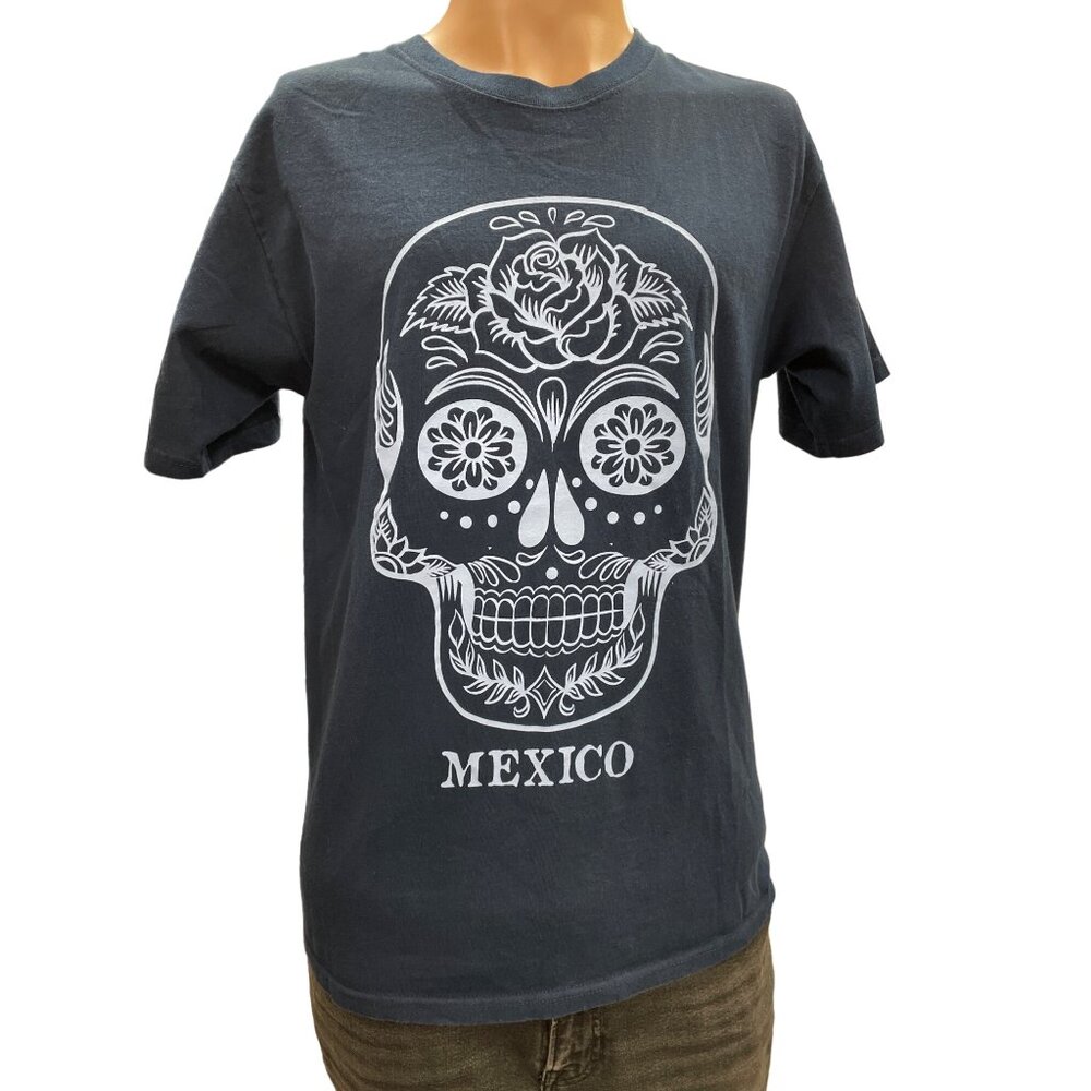 Tropical Relax Mens Navy Blue Mexico T-Shirt Size M  SKU 1578